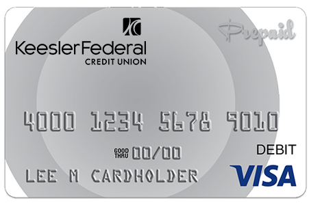 Keesler Federal credit card with grey background