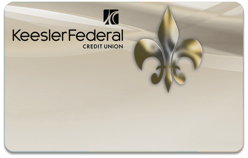 Close-up image of Keesler Federal Credit Union credit card