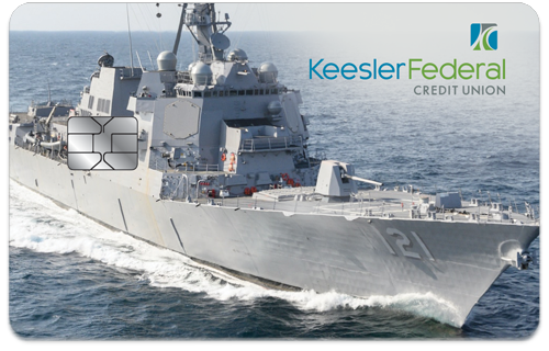 Keesler Credit Union Navy Mastercard Platinum debit card design