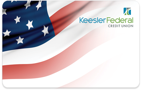 Keesler Credit Union Old Glory Mastercard Platinum debit card design