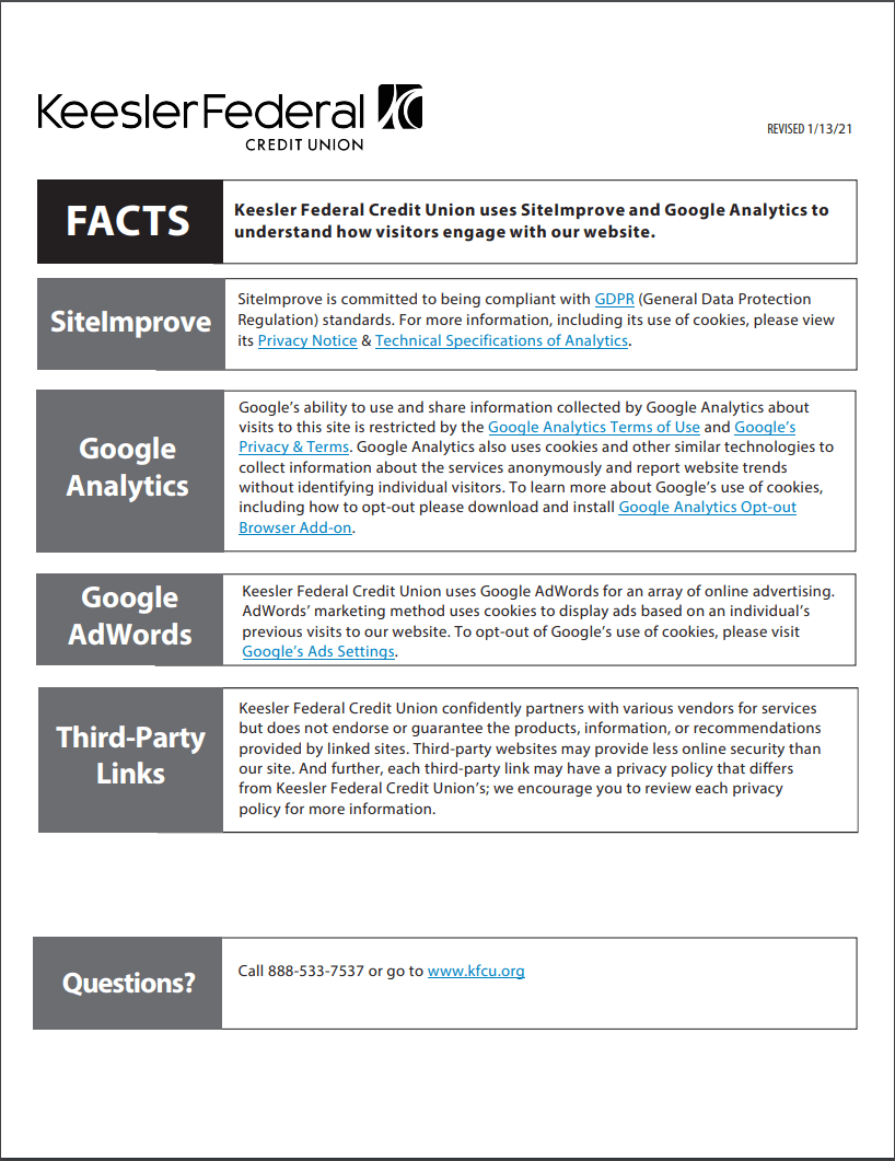 Keesler Federal Privacy Policy